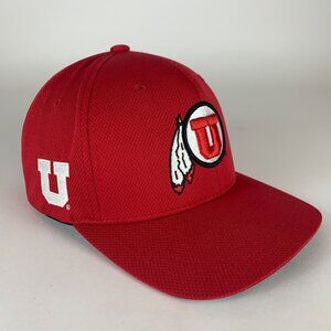 Utah Utes NCAA Red Top of the World Stretch Fitted Hat Mens M/L OSFM